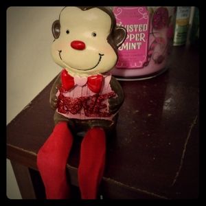 Valentine's Monkey Shelf Sitter